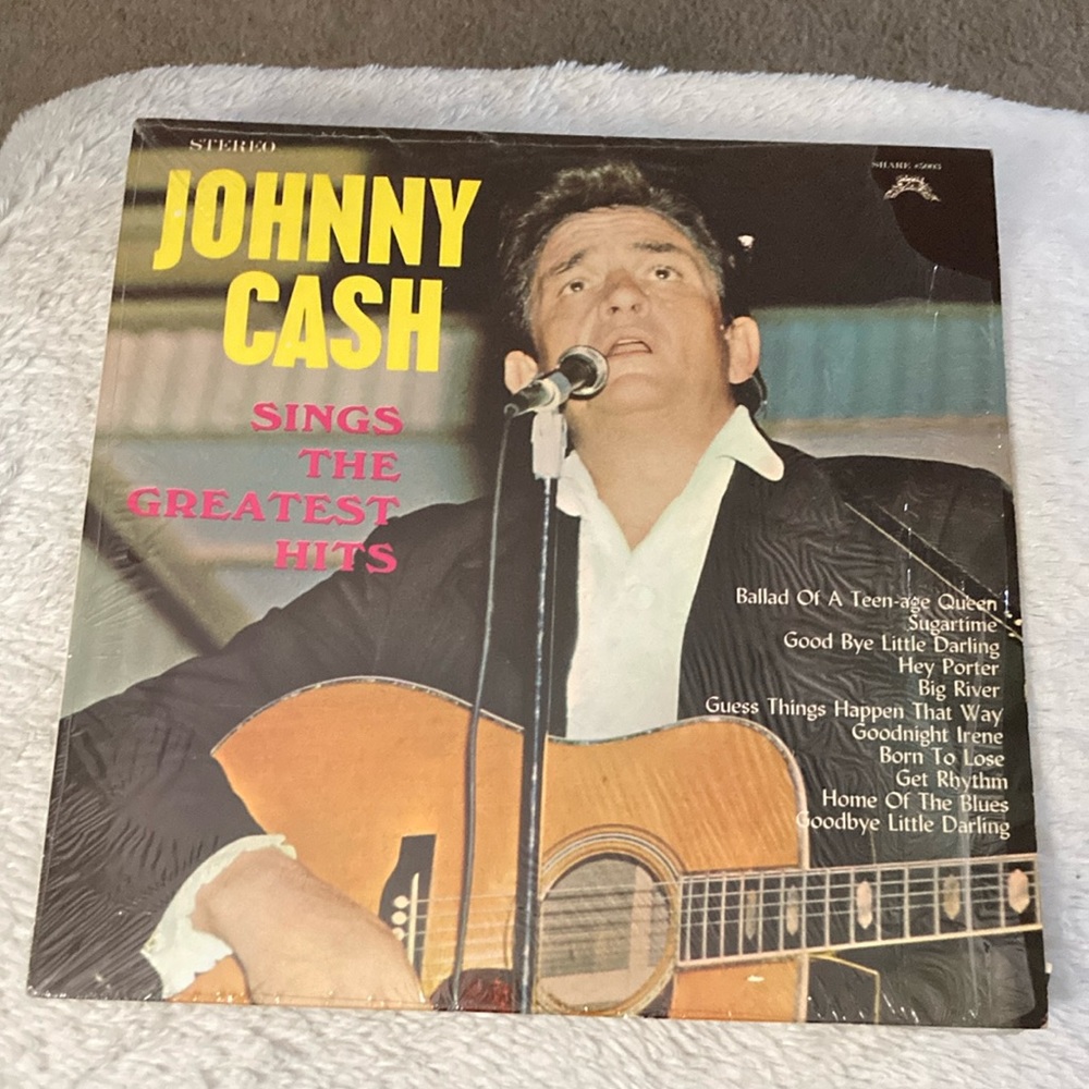 Johnny Cash Sings the greatest hits vinyl record euc
